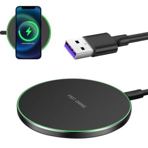 ¡GRAN PRECIO! 35W Cargador inalámbrico rápido de inducción de Compatible con iPhone 16/15/14/13/12/11 Pro MAX, Samsung Galaxy S25 Ultra/S24 Plus/S23 FE, Google Pixel 9/8 Pro, Cargador inalámbrico rápido para en promoción