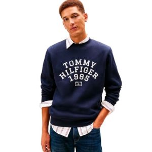 DESCUENTO: Tommy Hilfiger Sudadera Hilfiger Arch MW0MW41426 para Hombre, Azul, L, Azul , L al mejor precio