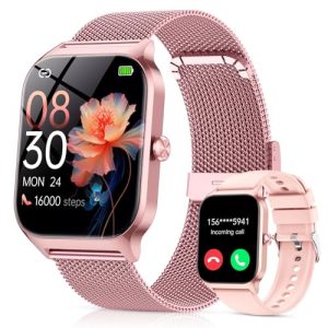 CHOLLO: CASCHO Reloj Inteligente Mujer,1.85″ HD Smartwatch con Llamadas,120+ Modos Deportes, Monitor Cardiaco y Sueño, Whatsapp Llamadas , Regalo Mujer, Android/iOS, Oro Rosa con descuento