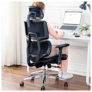 TOP VENTAS: TONFARY Silla de Oficina Ergonómica con Soporte Lumbar, Respaldo y Asiento de Malla Transpirable, Reposabrazos y Cabecera Regulables, Giratoria y Reclinable, Grande y Resistente hasta 150 kg con oferta