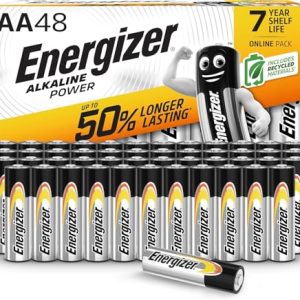 PROMOCIÓN: Energizer Alkaline Power – Pilas AA – 1,5V Baterías Alcalinas – para Aparatos Domésticos y Electrónicos – Embalaje 100% reciclable – 7 años de Vida útil con descuento