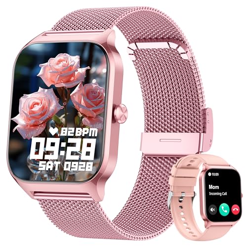 PROMOCIÓN: KALINCO Reloj Inteligente Mujer Hombre, Smartwatch Mujer con Llamadas/Whatsapp/Presión Arterial/Frecuencia Cardíaca/SpO2/Sueño/Estrés, Pulsera Actividad, Reloj Despertador Digital, Regalo iOS Android rebajado hoy