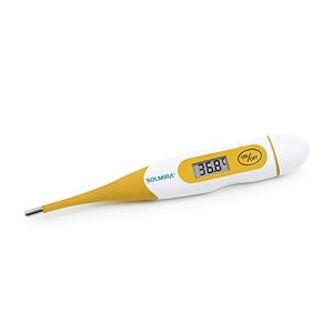 DESCUENTO: SOLMIRA – Termómetro Digital, Preciso ±0.1°C, Punta Flexible, Oral/Rectal/Axilar, Resistente al Agua IP54, Aviso Sonoro, Estuche Incluido, Amarillo/Azul/Azul Marino al mejor precio