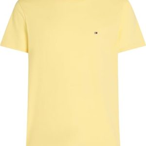 CHOLLO: Tommy Hilfiger Camiseta de manga corta Hombre Seasonal Solid Tee con cuello redondo, Amarillo , XS con descuento