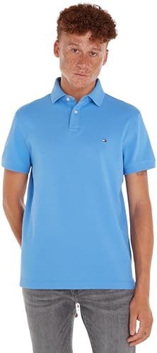 CHOLLO: Tommy Hilfiger Polo de Manga Corta Hombre 1985 Regular Fit, Azul , S con oferta