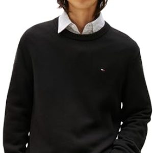 CHOLLO: Tommy Jeans Jersey Hombre Sweater Slim Fit, Negro , XS