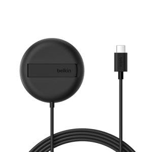 OFERTA: Belkin Cargador Inalámbrico Compatible con MagSafe, Base de Carga Magnética 15W, Certificación Qi2, iPhone 17, Air, Samsung Galaxy S25, Pixelsnap y AirPods – Sin Fuente de alimentación – Negro con descuento