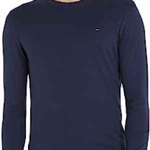 OPORTUNIDAD: Tommy Jeans Tjm Original Rib Longsleeve Tee Dm0dm04409 Camiseta, Azul , M Hombre | Oferta Amazon