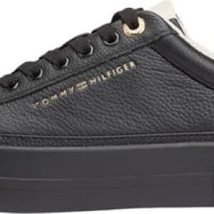 Tommy Hilfiger Tenis de Plataforma TH Tumbled LTR FW0FW09018 Low Top, Color Negro , 39, Black, 39 EU con descuento