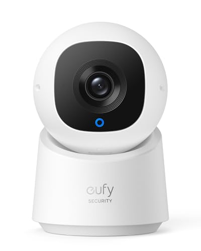 REBAJADO: eufy Security Indoor CAM C220 Camara vigilancia WiFi Interior con Cable, resolución 2K con PTZ de 360°, Human/Motion AI, Ideal como Monitor de bebés/cámara para Mascotas/Seguridad en el hogar rebajado hoy