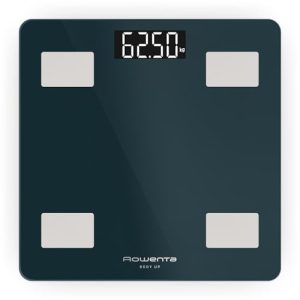 REBAJADO: Rowenta Body Up 2.0, Báscula Inteligente de Baño, 7 Indicadores Corporales, 8 Perfiles de Usuario, Alta Precisión y Capacidad de hasta 180 kg, Pantalla LED, BR2600V0