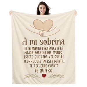 OPORTUNIDAD: Amorea A mi Sobrina Espero Que Cada Vez Que te Acurruques en Esta Manta te Recuerde cuánto te Quiero Manta para la Mejor Sobrina de Parte de la tía el tío Regalo de Cumpleaños Graduación y Navidad