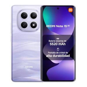 PROMOCIÓN: XIAOMI REDMI Note 15 5G – Smartphone de 8+256GB, Pantalla AMOLED FHD+ de 6,77″, Snapdragon 6 Gen 3, cámara de 108 MP, 5520 mAh, , Morado
