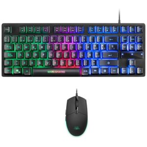 OPORTUNIDAD: Mars Gaming MCPTKL, Idioma Español, Combo Gaming TKL con Teclado H-Mech RGB y Ratón 3200 dpi RGB Flow, Antighosting, Compacto y Ergonómico, CompatibILIDAD Multiplataforma con descuento