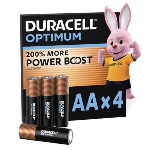 TOP VENTAS: DURACELL Optimum Pilas AA – Pilas alcalinas 1,5 V – 200 % más de activos POWER BOOST – Satisface las exigencias de los dispositivos modernos – Envase 100 % reciclable – MX1500