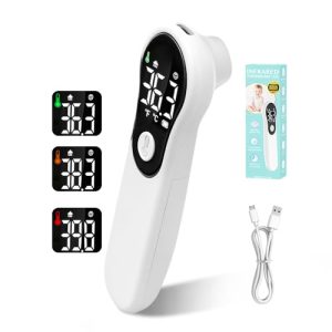 CHOLLO: Termometro Digital para fiebre para bebés,niños y adultos,Termometro bebe infrarrojo sin contacto para la Termómetro frente,con mediciones precisas instantáneas,alarma de fiebre,℃ y ℉ Conmutable en promoción