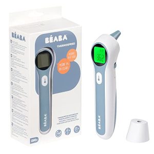 REBAJADO: BÉABA – Termómetro infrarrojos Niños y Adultos – Termómetro digital – 3 en 1 : Frente, Auricular y Ambiental – Termómetro sin contacto con pantalla LCD – Thermospeed