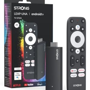 STRONG Leap-UNA Stick De Streaming Android TV, Wi-Fi, Checast Integrado, TV Box Android 11, Asistente De Google, HDR10+, Google Play, Netflix, Youtube en promoción