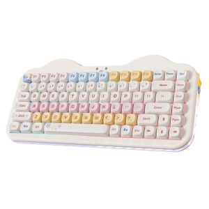 DESCUENTO: YUNZII C75 Teclado Mecánico Inalámbrico Gaming 75%, /2.4G/, Hot-Swap Teclas PBT RGB, Montaje Gasket, Anti-Ghosting NKRO, Diseño Pastel para Win/Mac con oferta