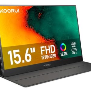 CHOLLO: KOORUI Monitor Portátil, 15,6 Pantalla Portatil IPS FHD HDMI/Type-C/, Eye Care Monitor para PC, Laptop, Xbox,Mac, PS 3/4/5-E1511A rebajado hoy