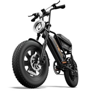 CHOLLO: URLIFE de 16″ x 3.0 Bicicleta Electrica, Batería Extraíble de 48 V y 13 Ah, Motor Sin Escobillas de 250 W, Autonomía de 100 km, Bici Eléctrica con Doble Suspensión, E Bike para Adultos en promoción