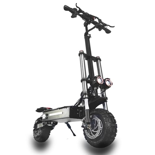 REBAJADO: HWWH S3 Patinete Electrico Adulto Potente Plegable Scooter Eléctrico Todoterreno Dual Motor Dual Drive 11in Neumáticos de Vacío Carga máxima 400KG Litio de 60V 38Ah al mejor precio