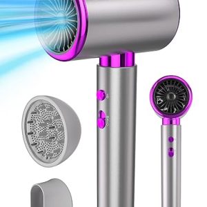 DMTIVMG Secador de Pelo 2400W con Tecnología Iónica Difusor Boquilla Hair Dryer Termostato Inteligente 3 Niveles de Calor y 2 Velocidades Uso Doméstico y Viajes con descuento