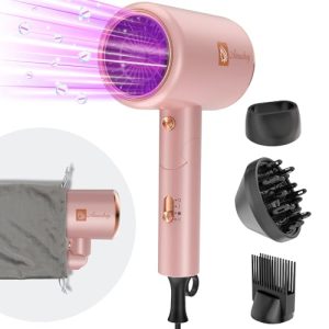CHOLLO: Secador de Pelo Iónico 2400W con Bolsa de Viaje, Set de peinado con concentrador/difusor/peine de volumen, Secadores de pelo Hair Dryer para uso Doméstico y Viaje al mejor precio