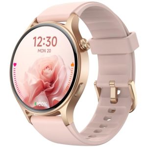 PROMOCIÓN: Reloj Inteligente para Mujer con Llamada 5.3, Smartwatch 1.32″ AMOLED para Android iOS, podómetro con 110+ Deportes y 3ATM Pulsera Fitness con Monitor de sueño/SpO2 en promoción