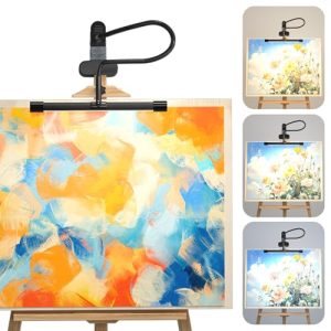CHOLLO: Lustaled Lámpara Escritorio, Lámpara para Caballete con Pinza, Flexo LED Escritorio, Lámpara Lectura Cama por USB C, 3 Colores y 10 Brillos, 7W Lampara de Pinza para Pintura, Manualidades al mejor precio