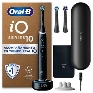 CHOLLO: Oral-B iO 10 Cepillo de Dientes Eléctrico con Mango Recargable, 3 Cabezales de Recambio y Estuche de Viaje con Cargador, Diseñado por Braun, Regalos Originales para Mujer y Hombre – Negro | Oferta Amazon