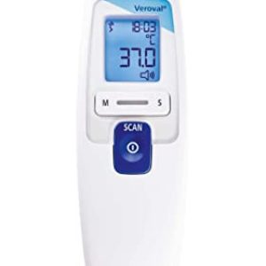 ¡GRAN PRECIO! VEROVAL Duo Scan, Termómetro Infrarrojos 2 en 1, Termómetro Digital para Bebés, Ideal para Medir la Fiebre en Casa, Medición Rápida y Precisa de la Temperatura Corporal, sin Contacto, Color Blanco rebajado hoy