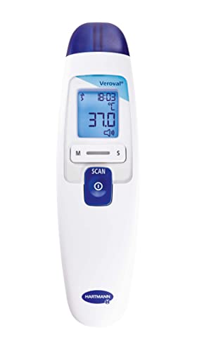 ¡GRAN PRECIO! VEROVAL Duo Scan, Termómetro Infrarrojos 2 en 1, Termómetro Digital para Bebés, Ideal para Medir la Fiebre en Casa, Medición Rápida y Precisa de la Temperatura Corporal, sin Contacto, Color Blanco rebajado hoy