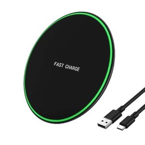 REBAJADO: Cargador Inalámbrico 15W Qi – Base de Ultra Delgada – Compatible con iPhone, Samsung, Xiaomi, Huawei y AirPods – Cable USB C Incluido rebajado hoy