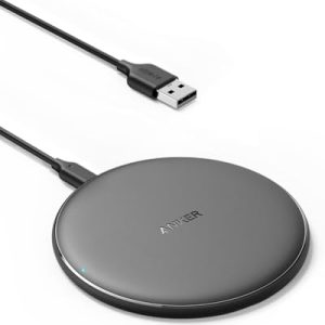 Anker 313 Cargador inalámbrico Pad, Qi Certificado 10W MAX para iPhone Serie 14 & 13, SE 2020, 12, AirPods Pro 2 con descuento