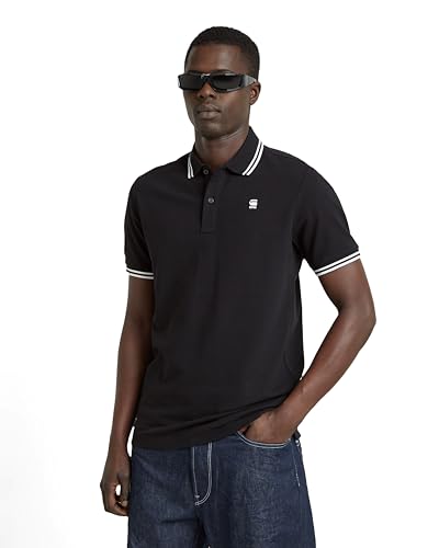 OPORTUNIDAD: G-STAR Polo Dunda Slim Stripe para Hombre, Negro , M