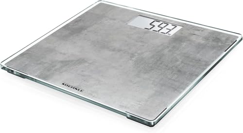 CHOLLO: Soehnle Báscula de baño Style Sense Compact 300 Concrete, peso digital con pantalla LCD, balanza electrónica con apagado y encendido automáticos al mejor precio