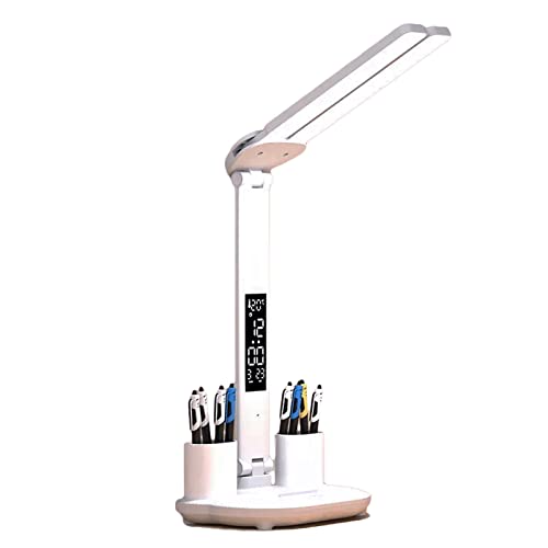 DESCUENTO: CBEI Lámpara de escritorio LED, regulable, con 3 temperaturas de color, pantalla LCD multifunción, lámpara de mesita, sin parpadeo, protección ocular, lámpara de lectura, adecuada para oficina en promoción