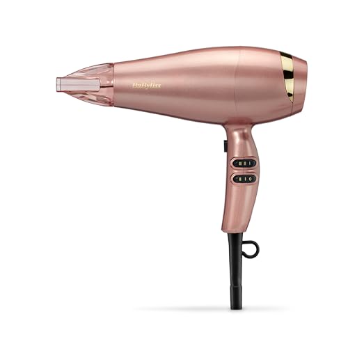 REBAJADO: BaByliss Secado de Pelo Rose Gold - Secado Profesional iónico de 2100W, Secado ligero, Secado de cabello, Secado rápido con cerámica, 3 ajustes de calor y 2 velocidades, Oro rosado, 5336PE con oferta
