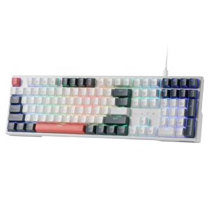 TOP VENTAS: Redragon Teclado mecánico K668 RGB para Juegos, Teclado mecánico con Cable de 108 Teclas con 4 Teclas de Acceso rápido adicionales, espumas absorbentes de Sonido, Enchufe Intercambiable, US Layout | Oferta Amazon
