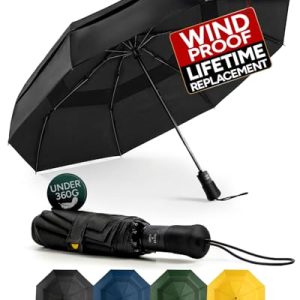 OFERTA: Chakipee Paraguas Plegable Antiviento – Paraguas Resistente al Viento, Paraguas Automático Portátil Compacto de Viaje, Toldo con doble ventilación, Revestimiento de Teflón 210T Negro | Oferta Amazon