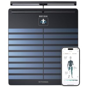 ¡GRAN PRECIO! WITHINGS Body Scan – Báscula inteligente con análisis segmentario de composición corporal, báscula de peso corporal y edad vascular, grasa visceral, frecuencia cardíaca, iOS/Android, Negro | Oferta Amazon