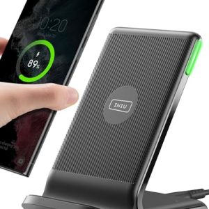 CHOLLO: INIU Cargador inalámbrico, 15 W, estación de Carga inductiva con certificación Qi, Cargador inalámbrico rápido, Compatible con iPhone 14, 13, 12 Pro Mini MAX XR XS Samsung Galaxy S22, S21, S20 Google en promoción