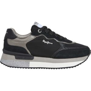 PROMOCIÓN: Pepe Jeans Rusper Glam W – Tenis para Mujer, Black, 4 UK al mejor precio