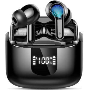 OPORTUNIDAD: Auriculares Inalámbricos , Auriculares 5.4 HiFi Estéreo, 50H Cascos Inalambricos con ENC Reducción de Ruido, Android / IOS,, Control Táctil, IP7 Impermeable Audifonos