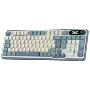 PROMOCIÓN: RK ROYAL KLUDGE S98 ES Teclado Mecánico con Smart Display y Botón, Montaje Superior 96% Teclado Mecánico Inalámbrico BT/2.4G/, Hot-Swappable, Soporte de Software, 98 Teclas, Español en promoción
