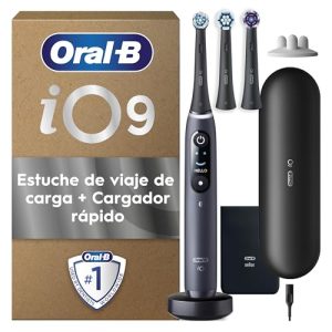 DESCUENTO: Oral-B iO 9 Cepillo de Dientes Eléctrico con 3 Cabezales, Negro – Cepillo Dental con 7 Modos de Cepillado Y Sensor de Presión, , Estuche Cargador de Viaje, Seguimiento con App | Oferta Amazon
