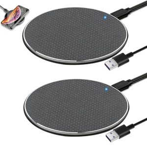 DESCUENTO: Cargador Inalámbrico 35W Ultra Rápido, Pack de 2 Cargadores Inductivos Qi con Cable , Compatible con Phone 17/16/15/14/13/12, Sam Sung Galaxy S25/S24/S23, Goo gle Pixel 9/8 con descuento