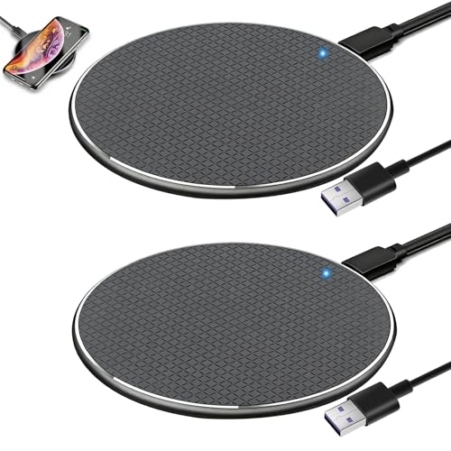 DESCUENTO: Cargador Inalámbrico 35W Ultra Rápido, Pack de 2 Cargadores Inductivos Qi con Cable , Compatible con Phone 17/16/15/14/13/12, Sam Sung Galaxy S25/S24/S23, Goo gle Pixel 9/8 con descuento