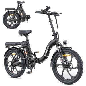 PROMOCIÓN: HillMiles MilePort 1 Bici Eléctrica para Adultos, 250W Bicicleta Eléctrica Plegable con 36V 13AH Batería Extraíble, Velocidad 25KM/H y Alcance 100KM, 20“ * 3.0” Fat Tyre E-Bikes para Viajeros Urbanos